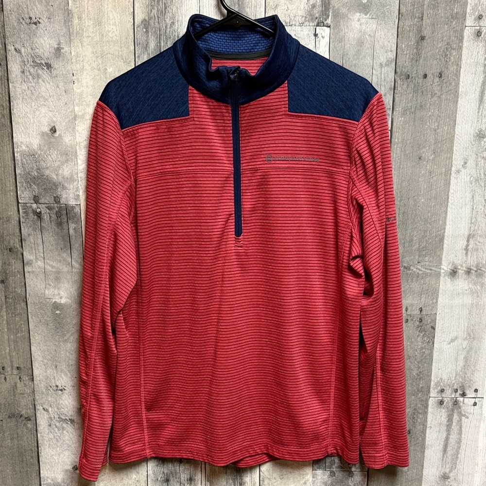Vineyard Vines Red and Blue Striped Pullover